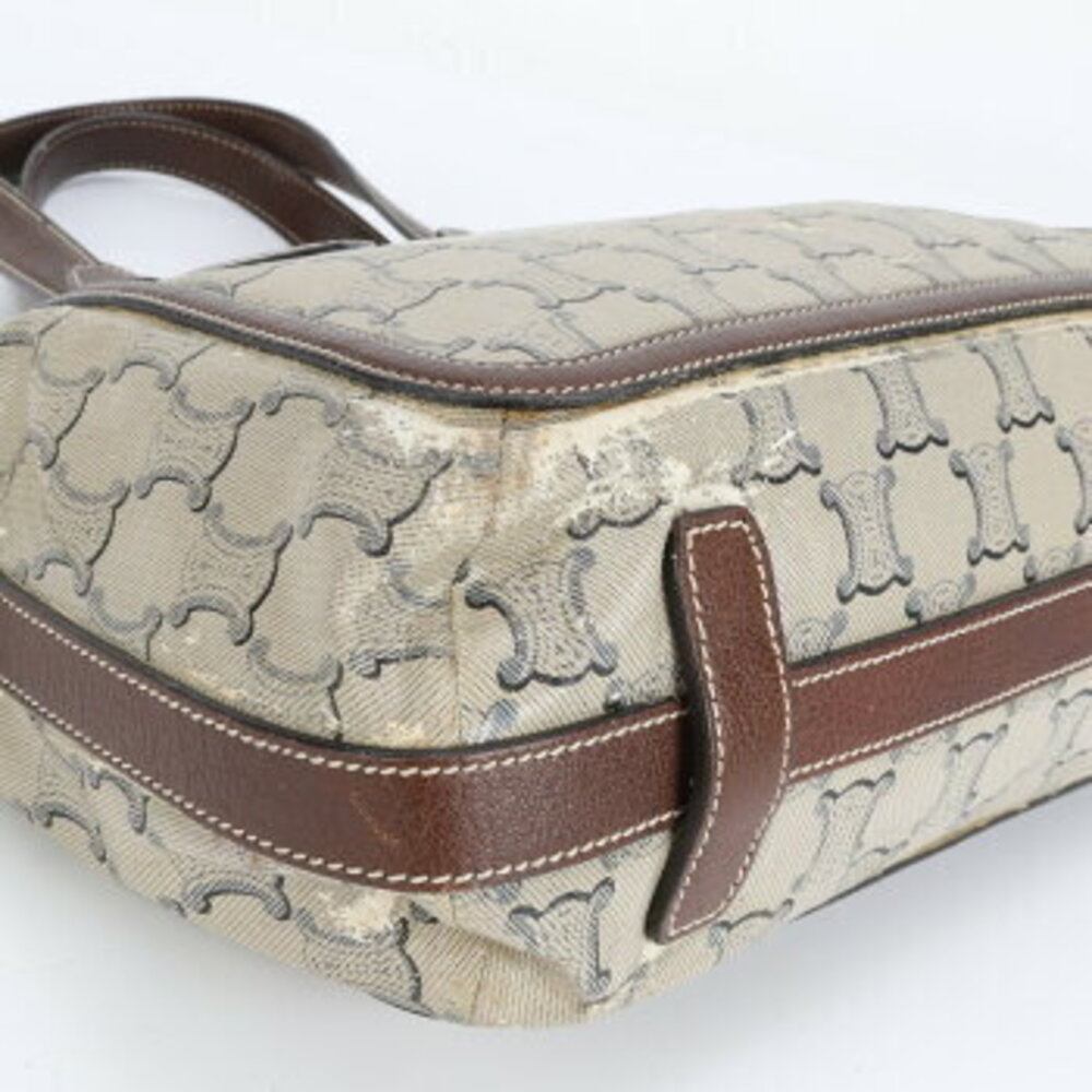 Celine Paris Macadam Triomphe Bag Tote Handbag Be… - image 7